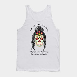 Day of the Dead Mexican Skull Chicana Santa Muerte Gifts Tank Top